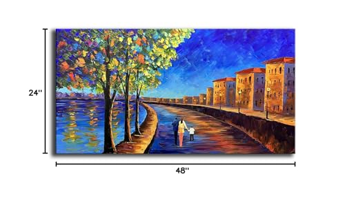 Abstract Tree Landscape Oil Painting 24x36in