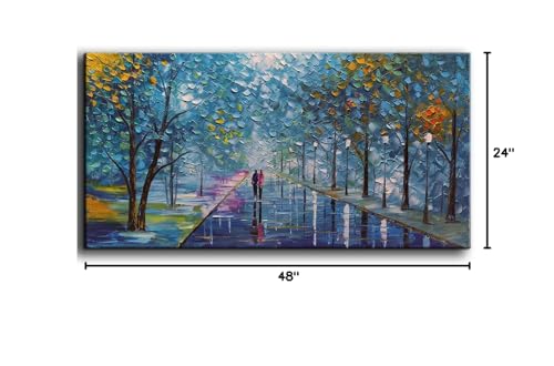 Abstract Tree Landscape Oil Painting 24x36in