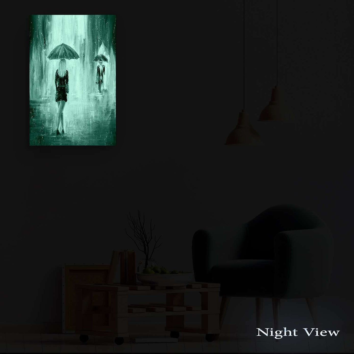Red Boat Lake Canvas Wall Art 32x48in