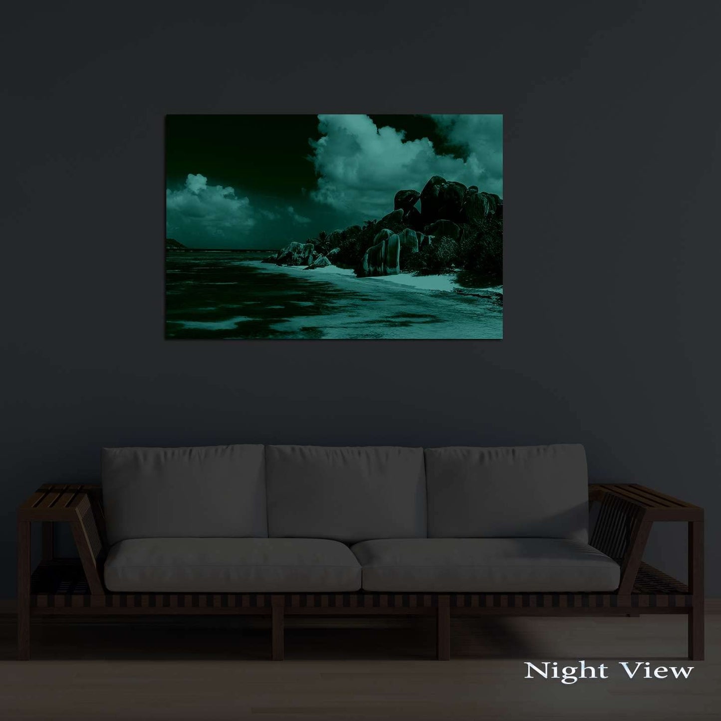 Caribbean Beach Glass Wall Art 24x36in