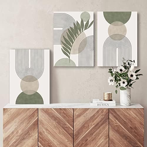 Sage Green Boho Wall Art Set of 3 – 12x16in