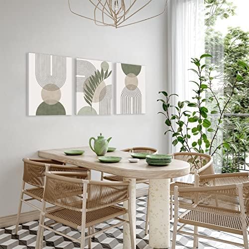 Sage Green Boho Wall Art Set of 3 – 12x16in