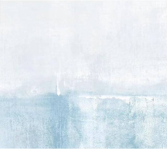 Minimalist Black and White Waves Painting