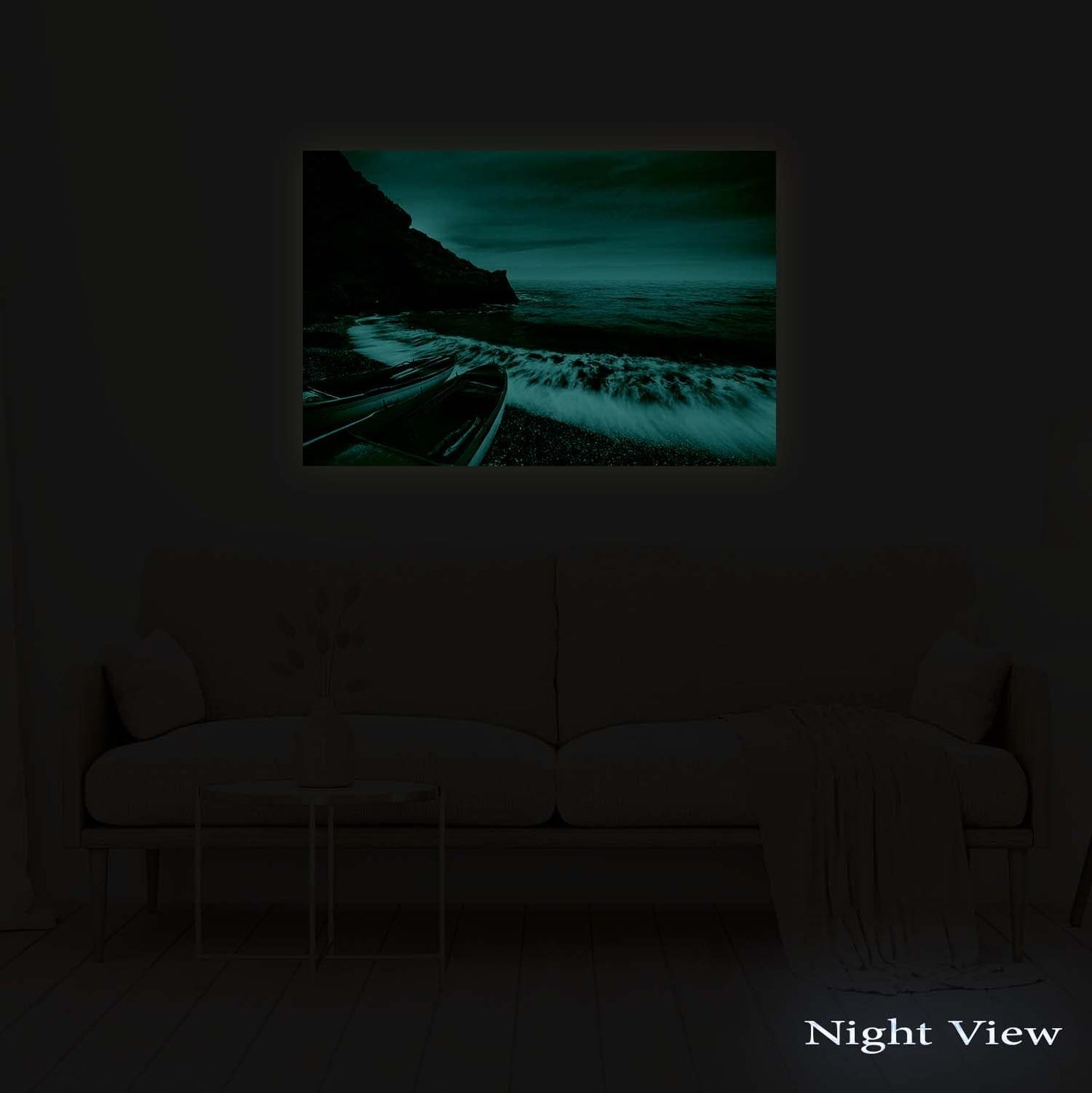 Caribbean Beach Glass Wall Art 24x36in
