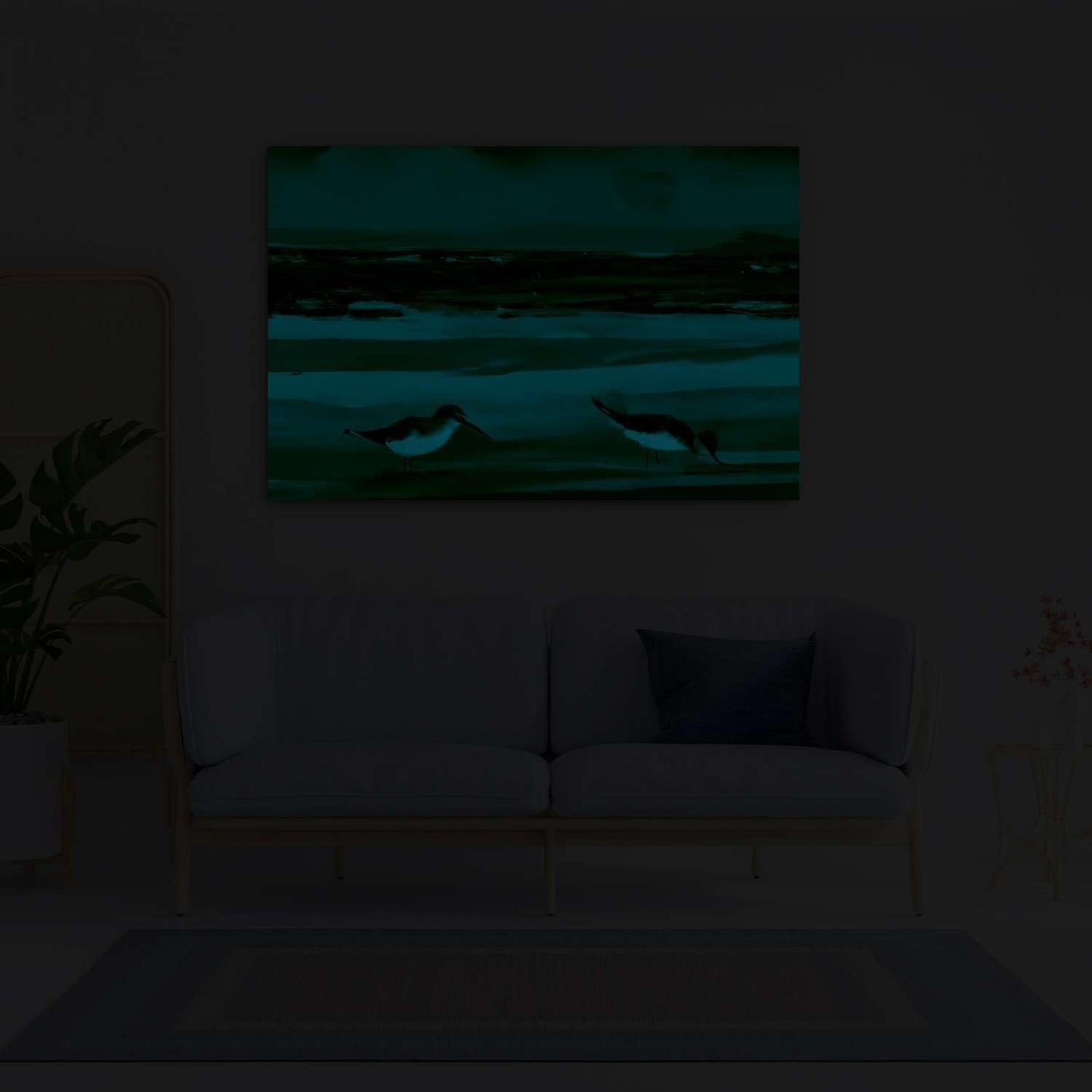Ship & Moon Canvas Wall Art – 32x48in