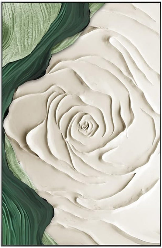 Abstract Rose Texture Oil Painting