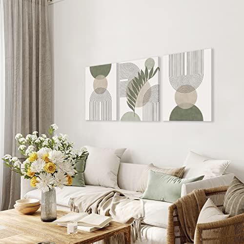 Sage Green Boho Wall Art Set of 3 – 12x16in