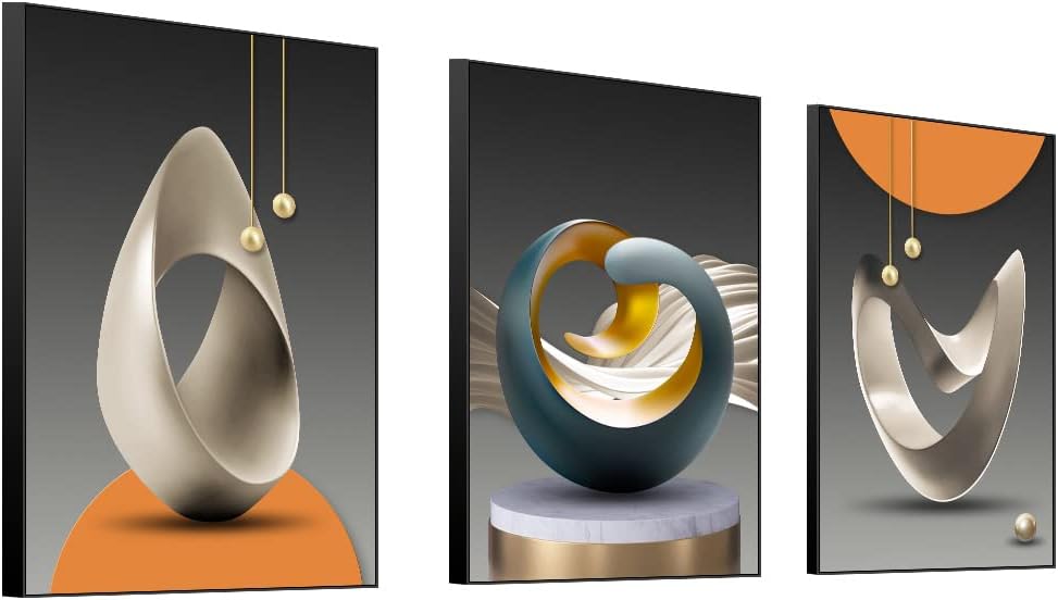 Abstract Shape Wall Art 3PC