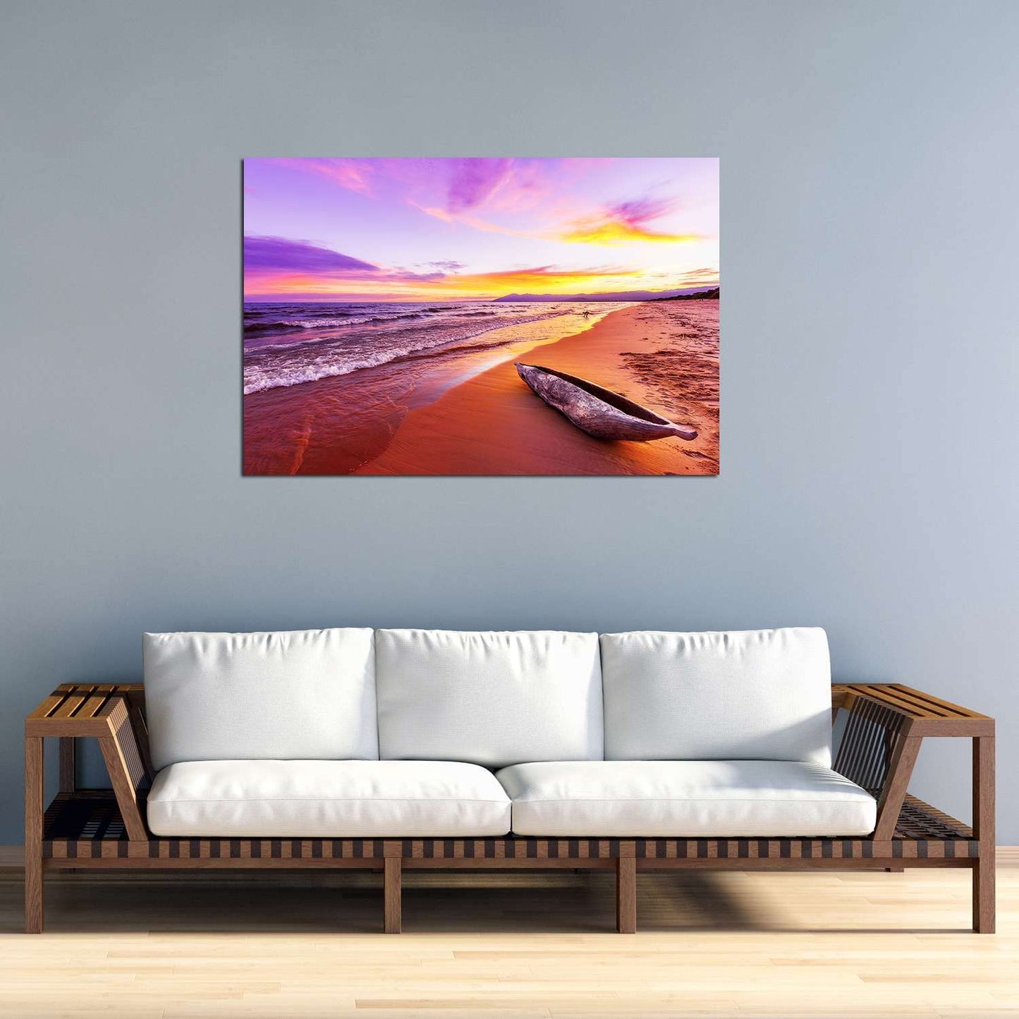 Caribbean Beach Glass Wall Art 24x36in