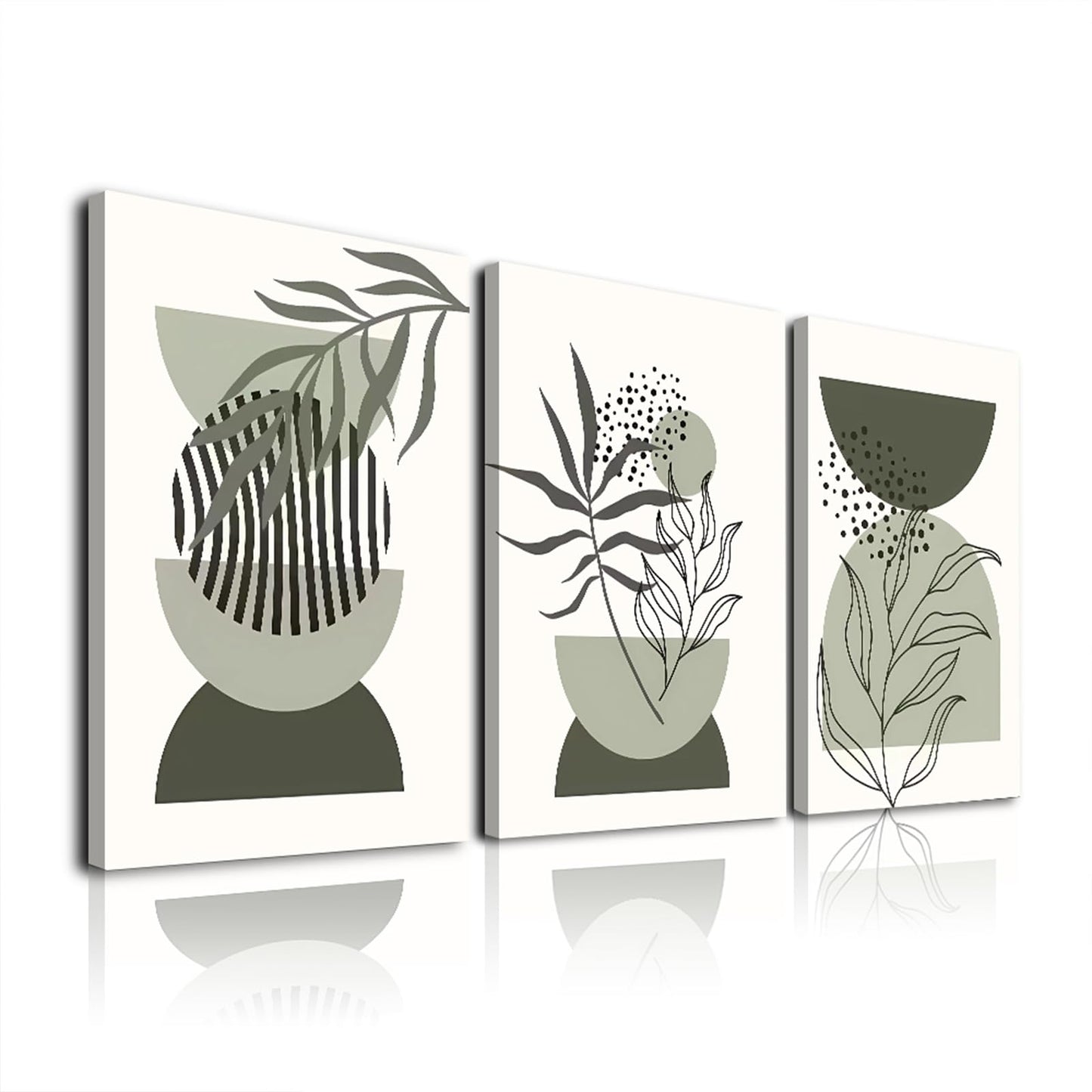 Sage Green Wall Art Set of 3 – 12x16in