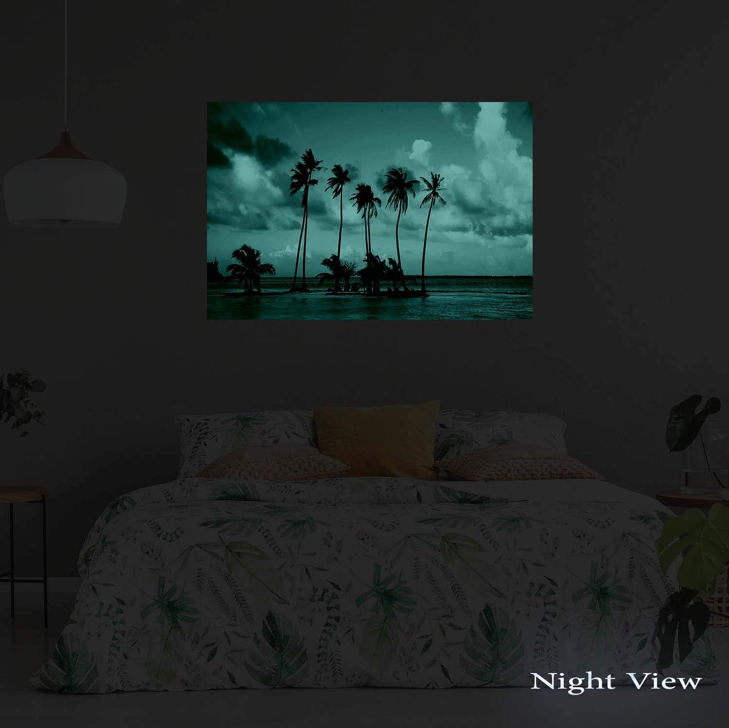 Caribbean Beach Glass Wall Art 24x36in
