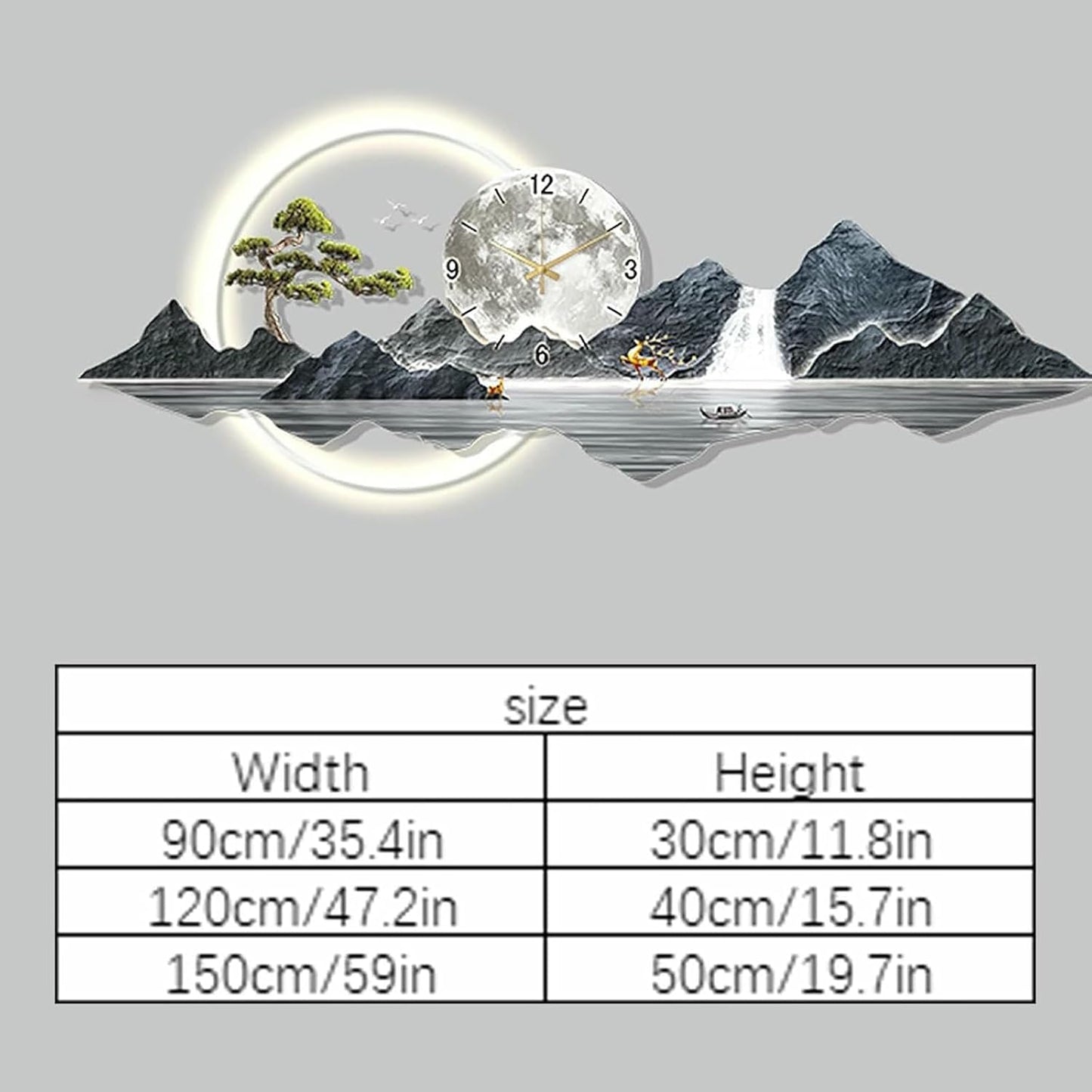 3D LED Wall Clock Art