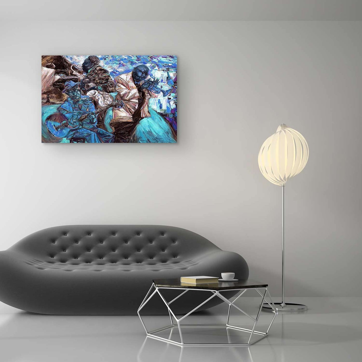 Orange Jazz Canvas Wall Art – 32x48in