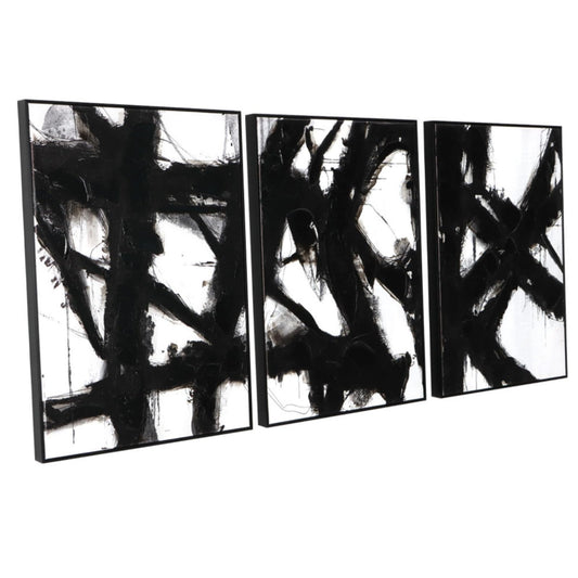 Boho Textured 3D Wall Art 3PC 24x36in