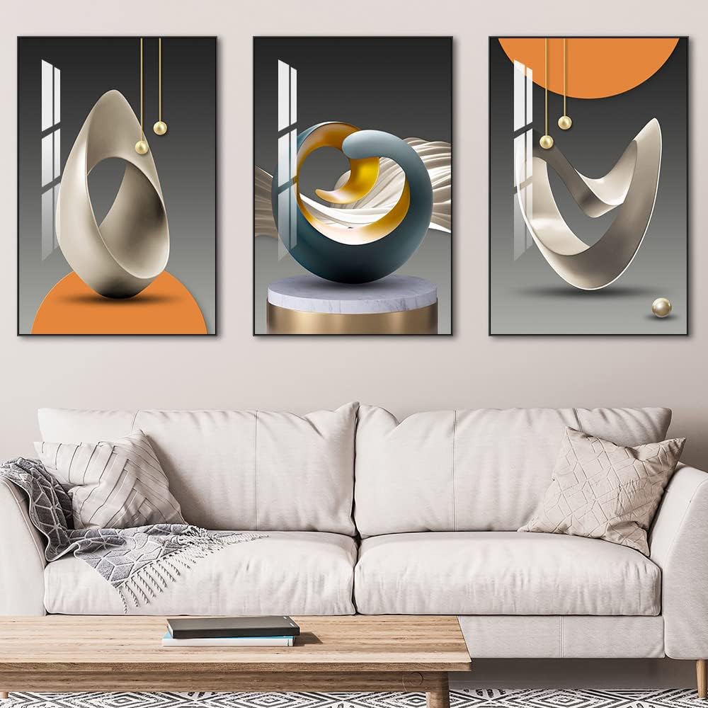 Abstract Shape Wall Art 3PC