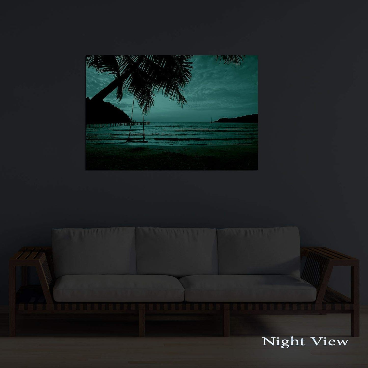 Caribbean Beach Glass Wall Art 24x36in