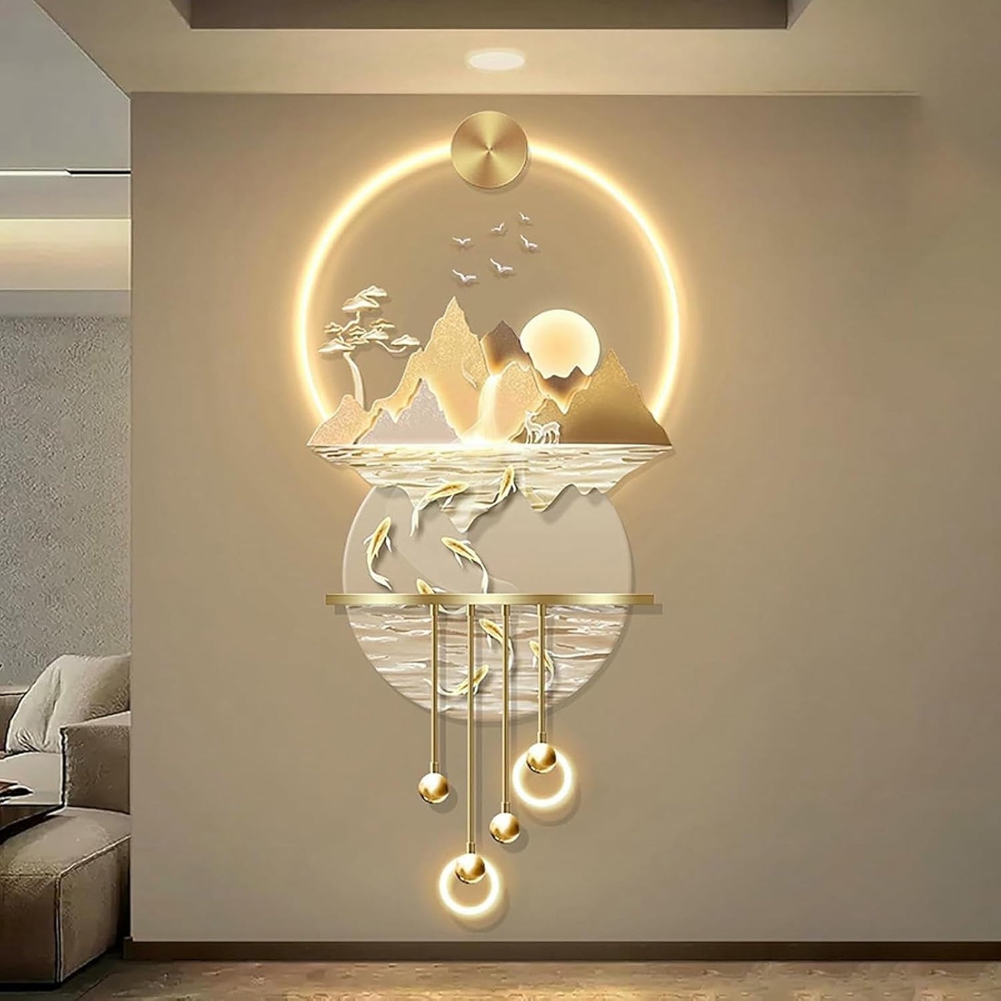 3D LED Landscape Wall Sculpture