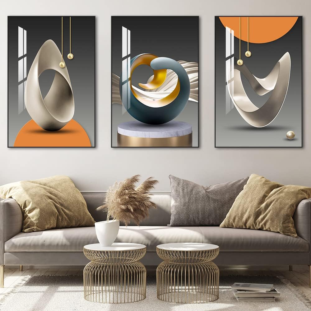 Abstract Shape Wall Art 3PC
