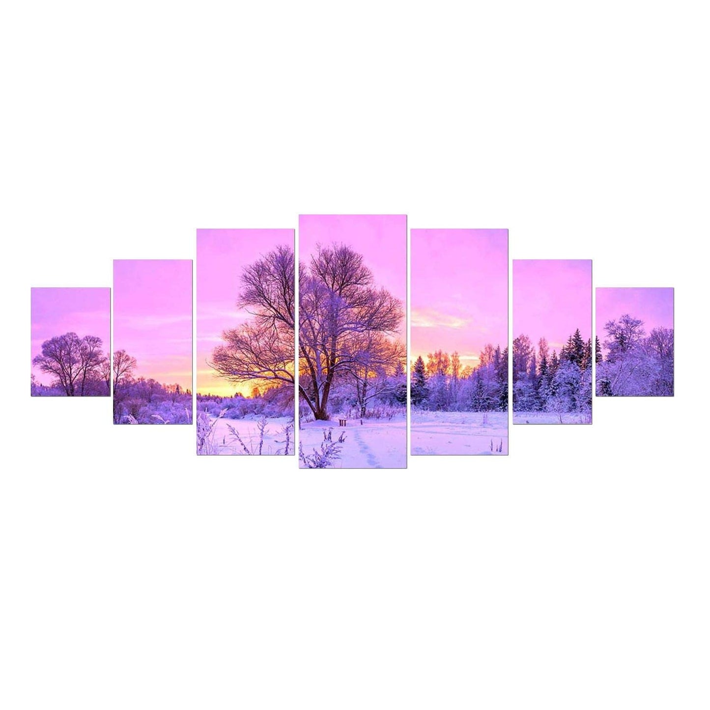 Blue Mountain Lake Wall Art – 7 Panels