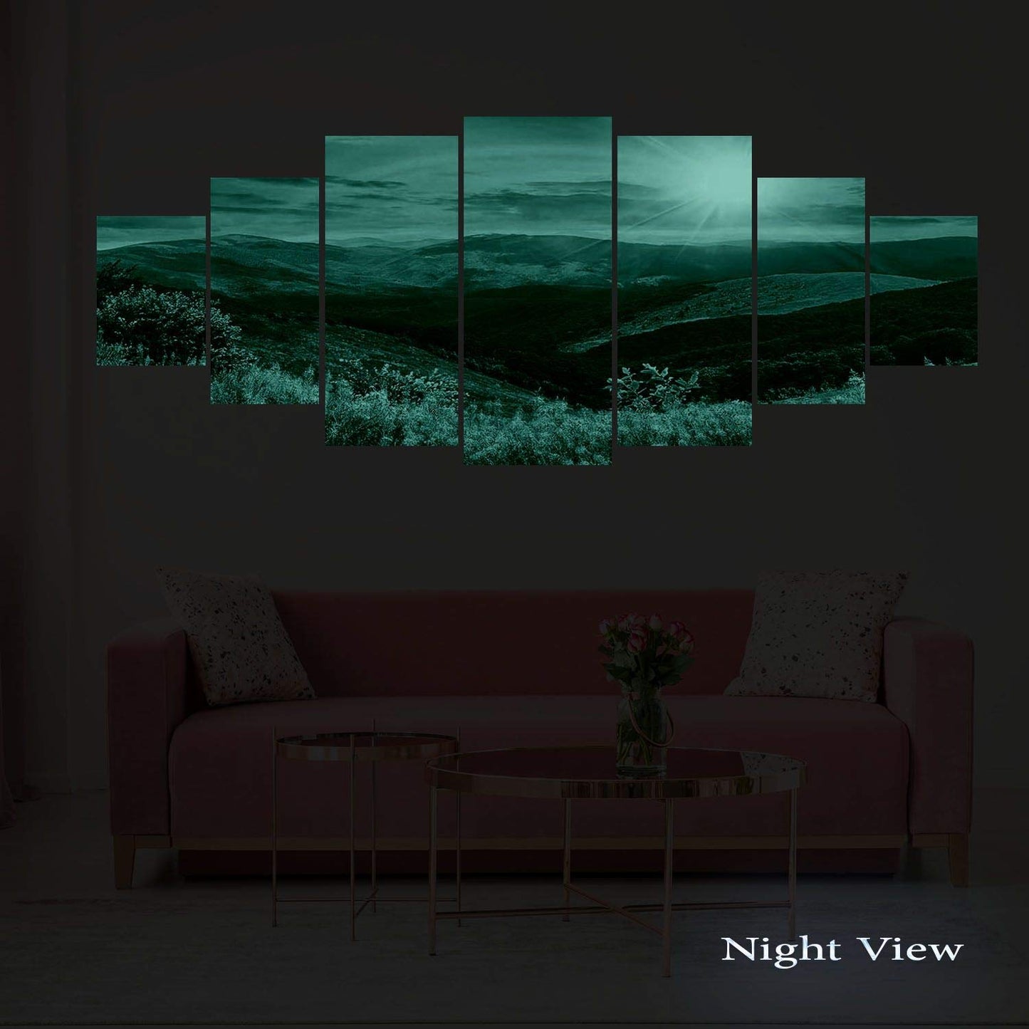 Blue Mountain Lake Wall Art – 7 Panels