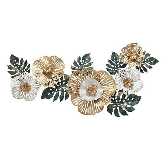 Abstract Floral Wrought Iron Wall Art