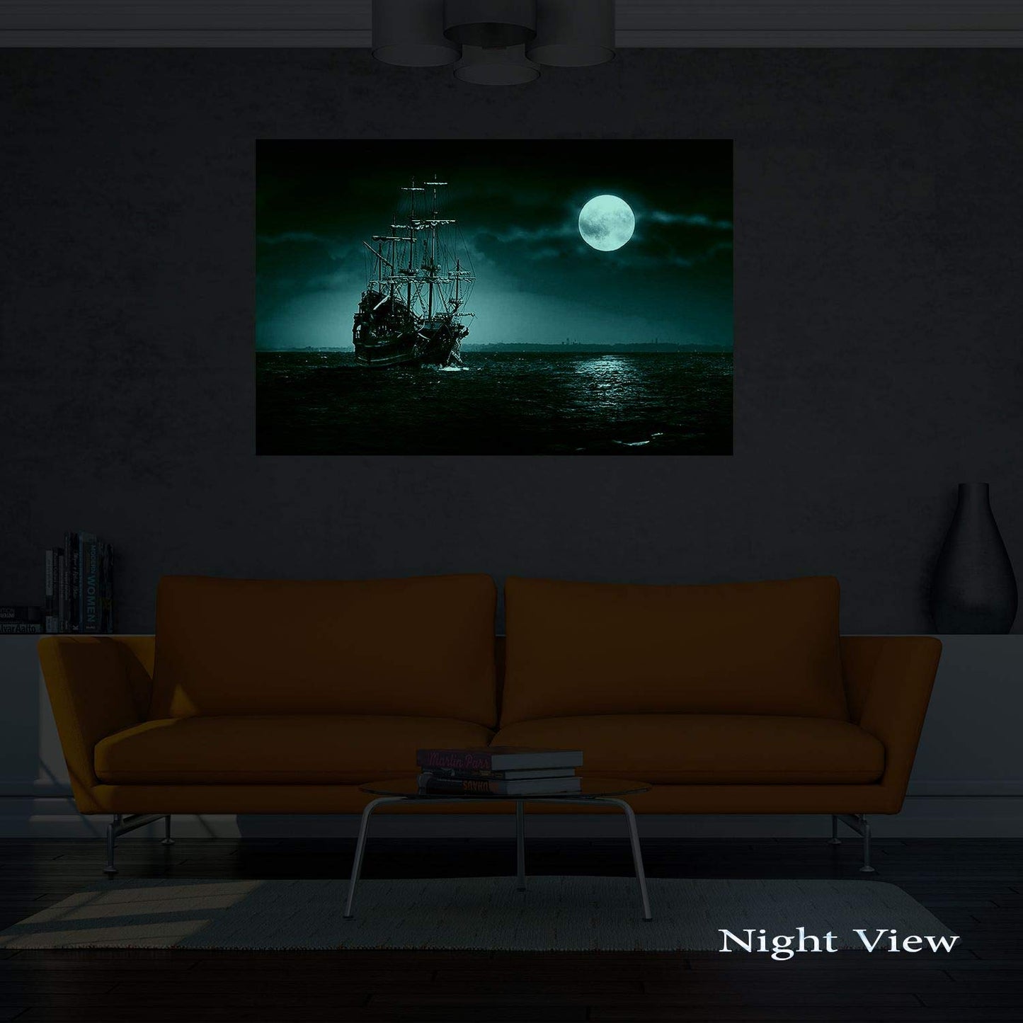 Caribbean Beach Glass Wall Art 24x36in
