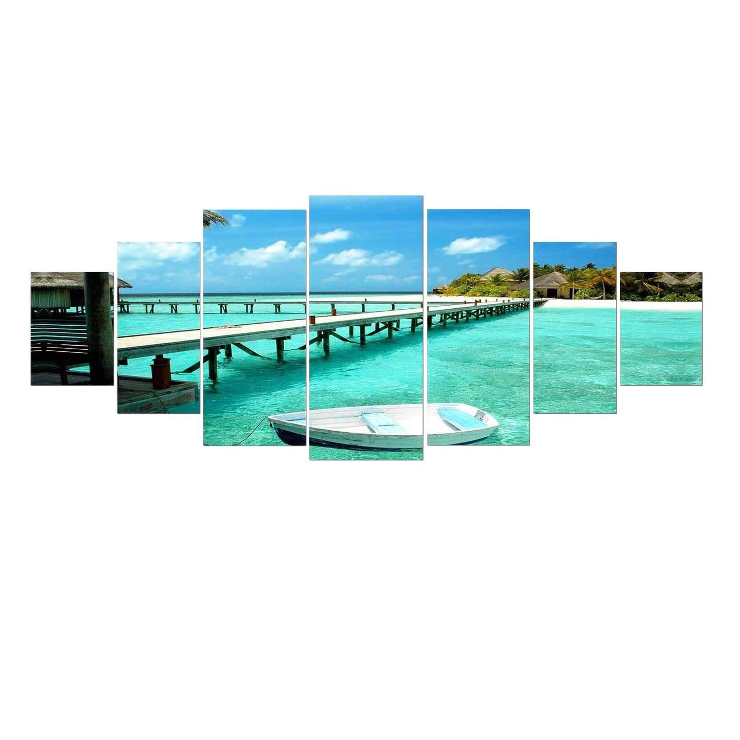 Blue Mountain Lake Wall Art – 7 Panels