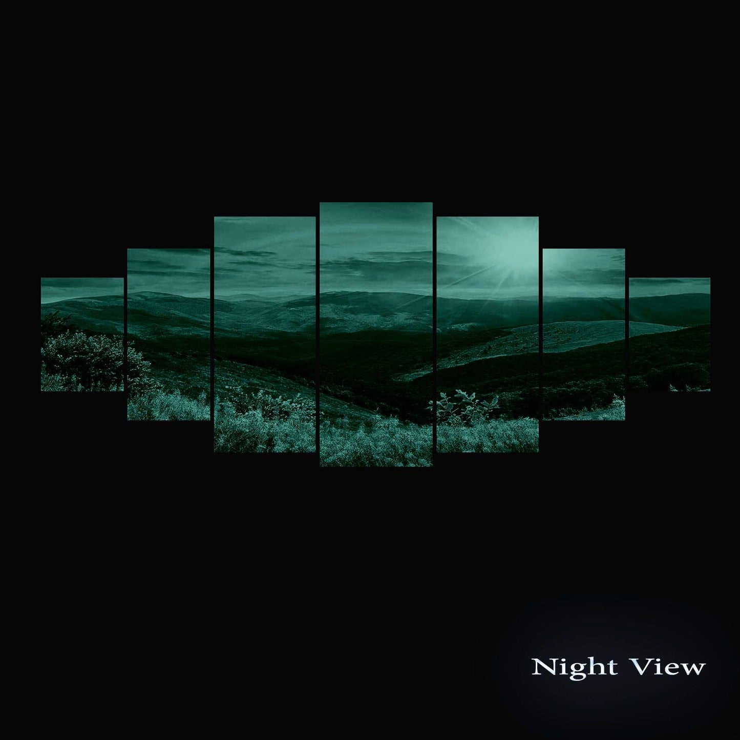 Blue Mountain Lake Wall Art – 7 Panels
