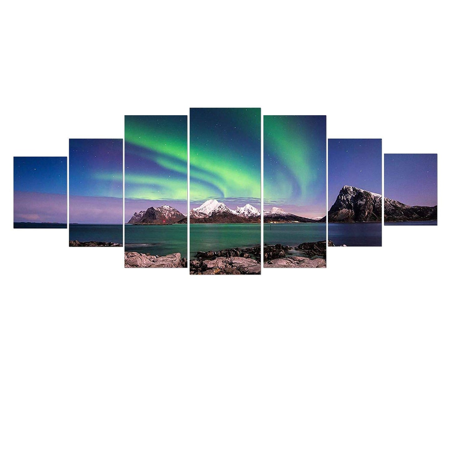 Blue Mountain Lake Wall Art – 7 Panels