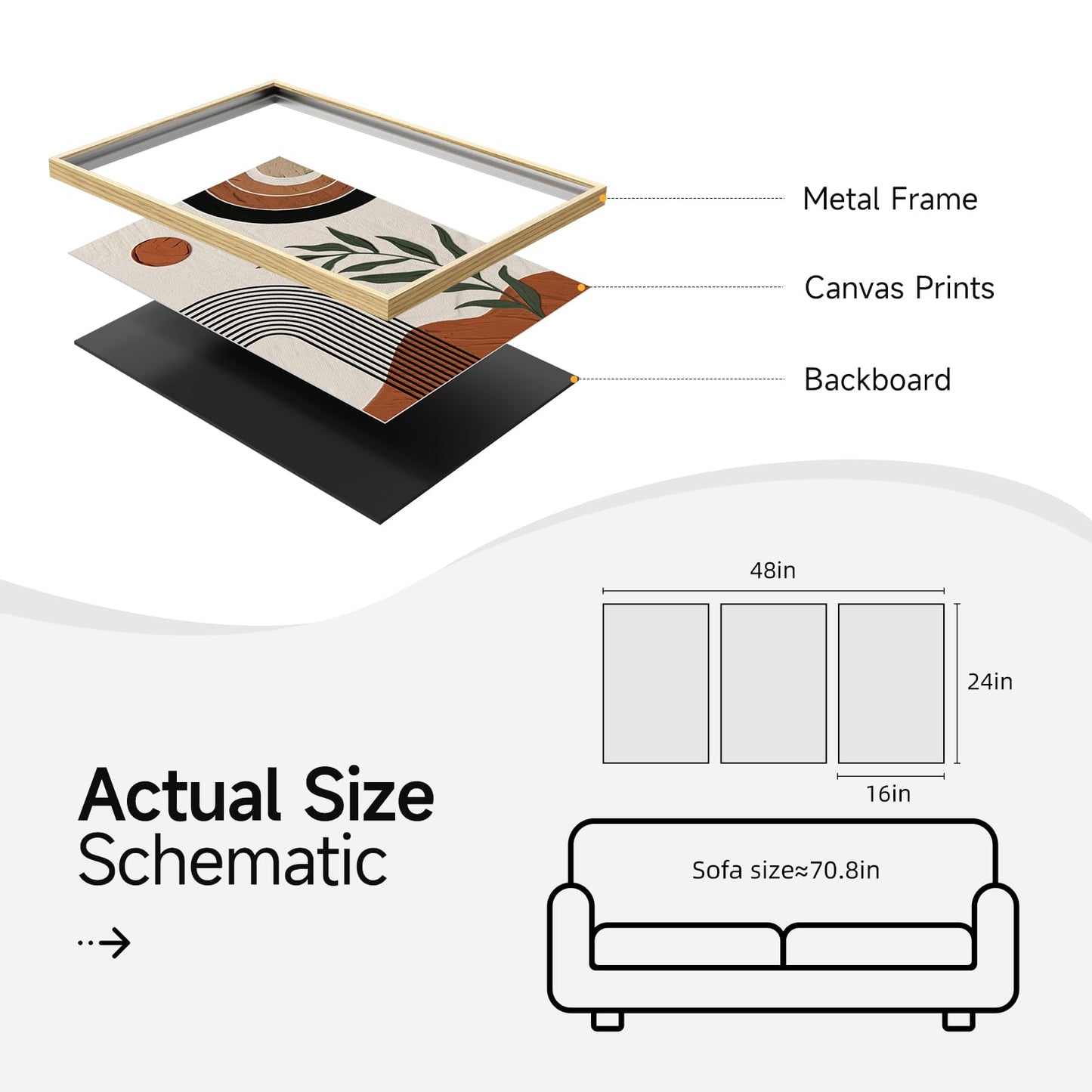 Neutral Abstract Wall Art 2PC