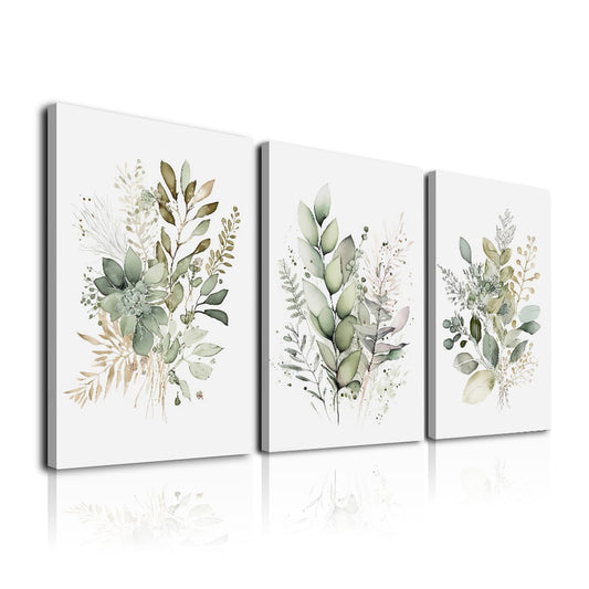 Sage Green Wall Art Set of 3 – 12x16in