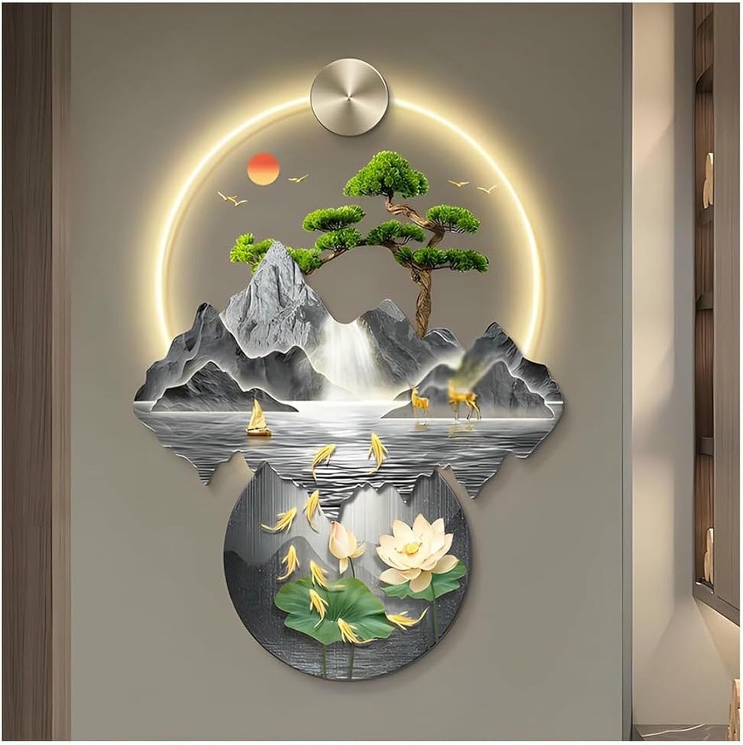 LED Chinese Wall Sculpture Art