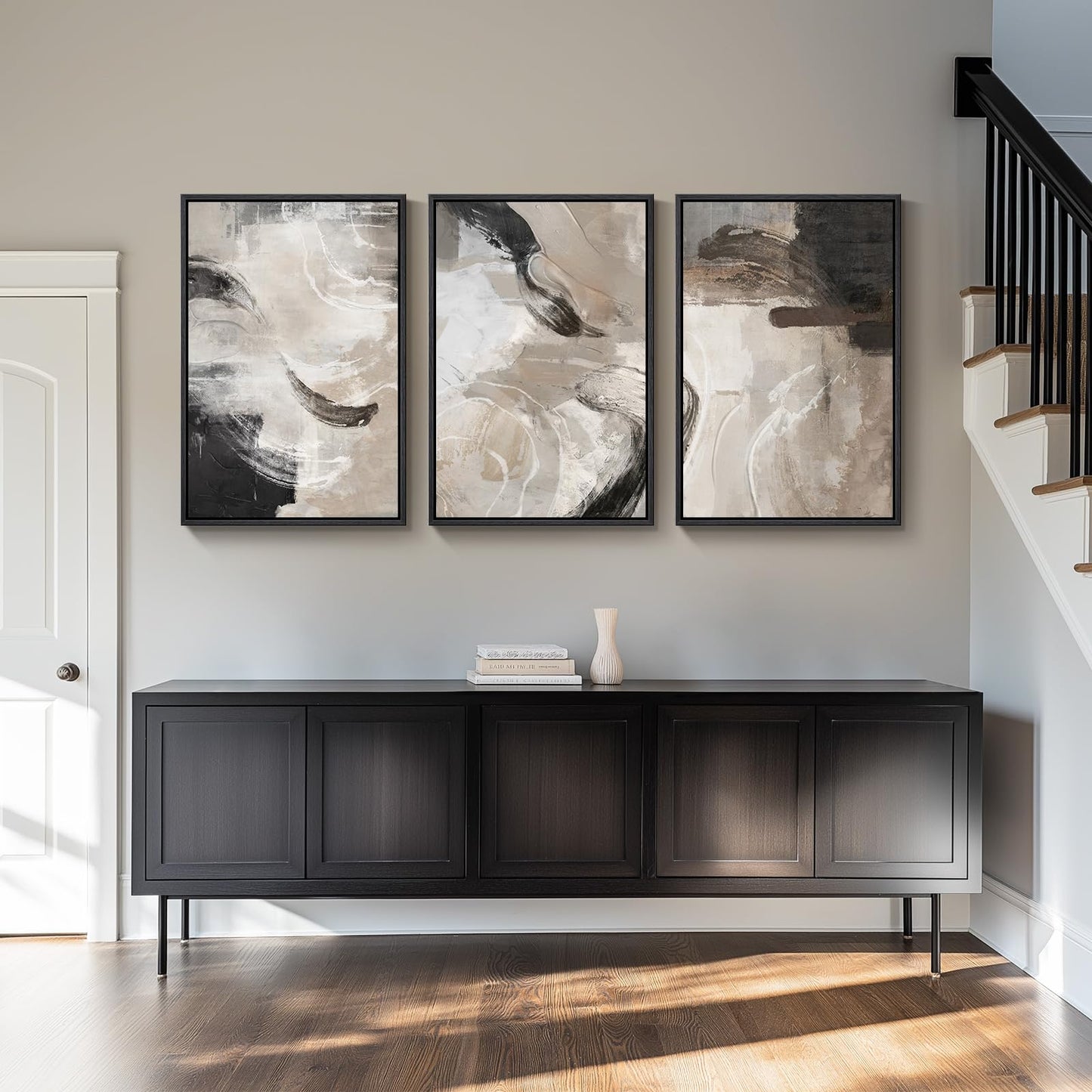 Neutral Abstract Wall Art 3PC 24x36in
