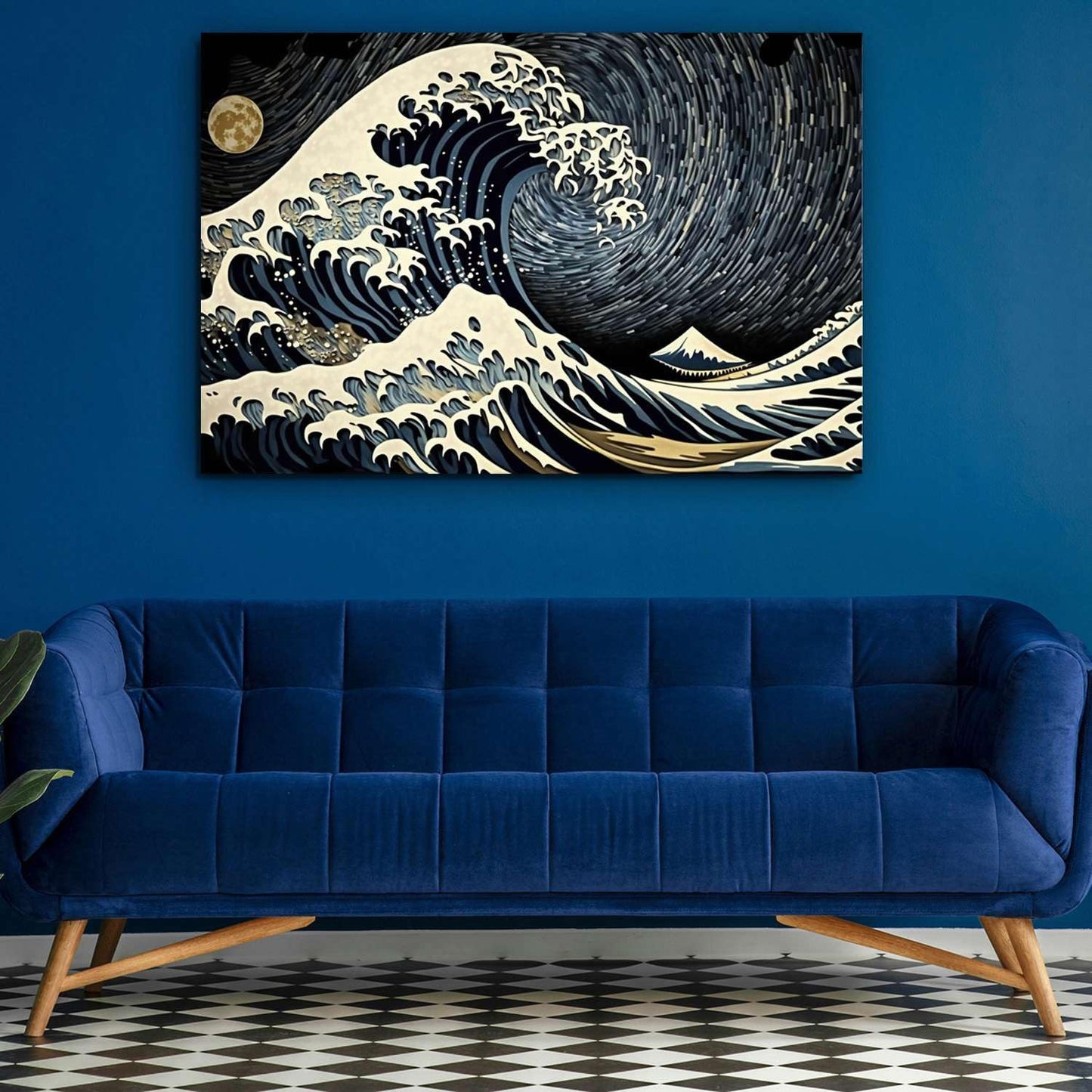 Ship & Moon Canvas Wall Art – 32x48in