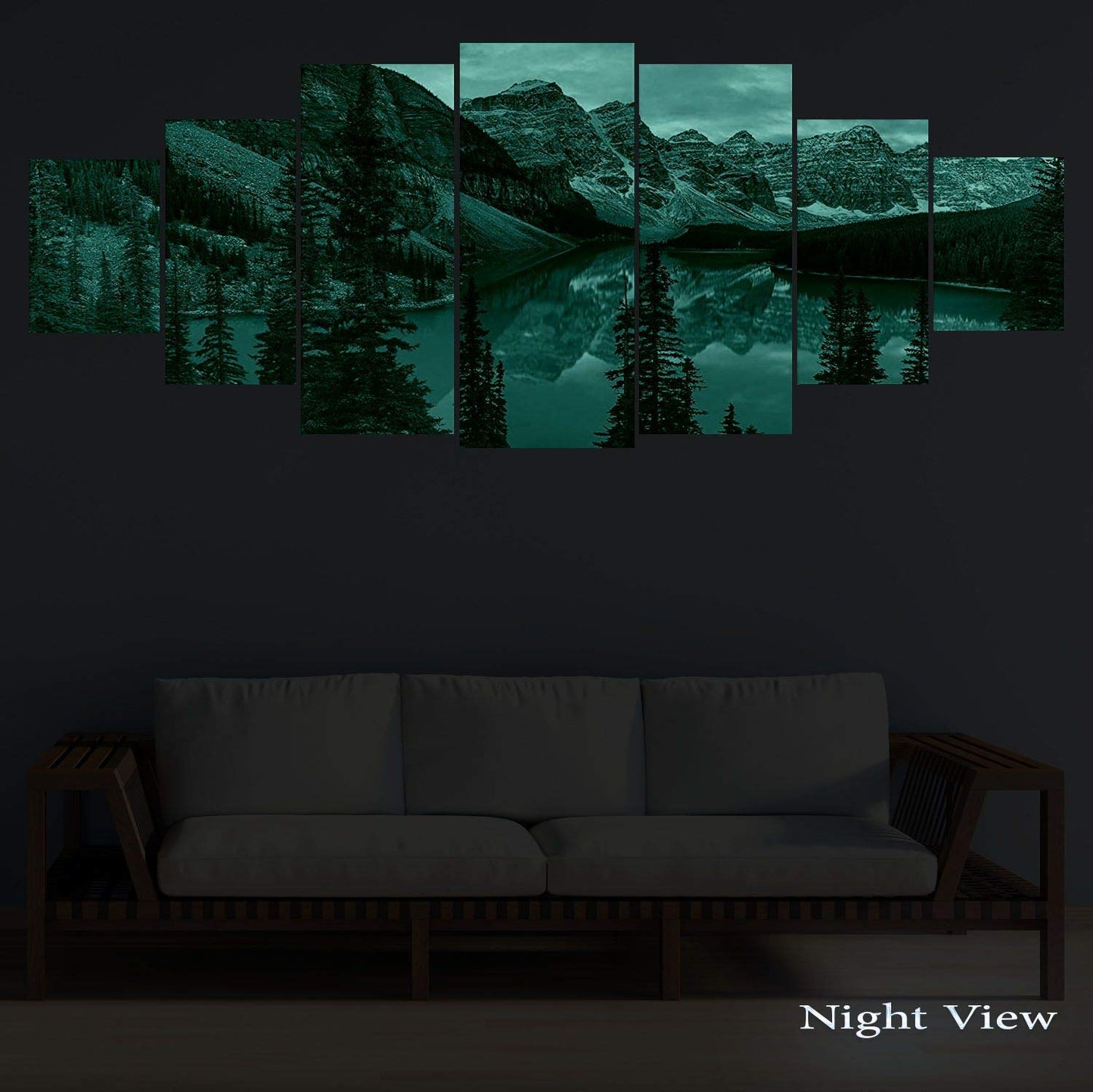 Blue Mountain Lake Wall Art – 7 Panels