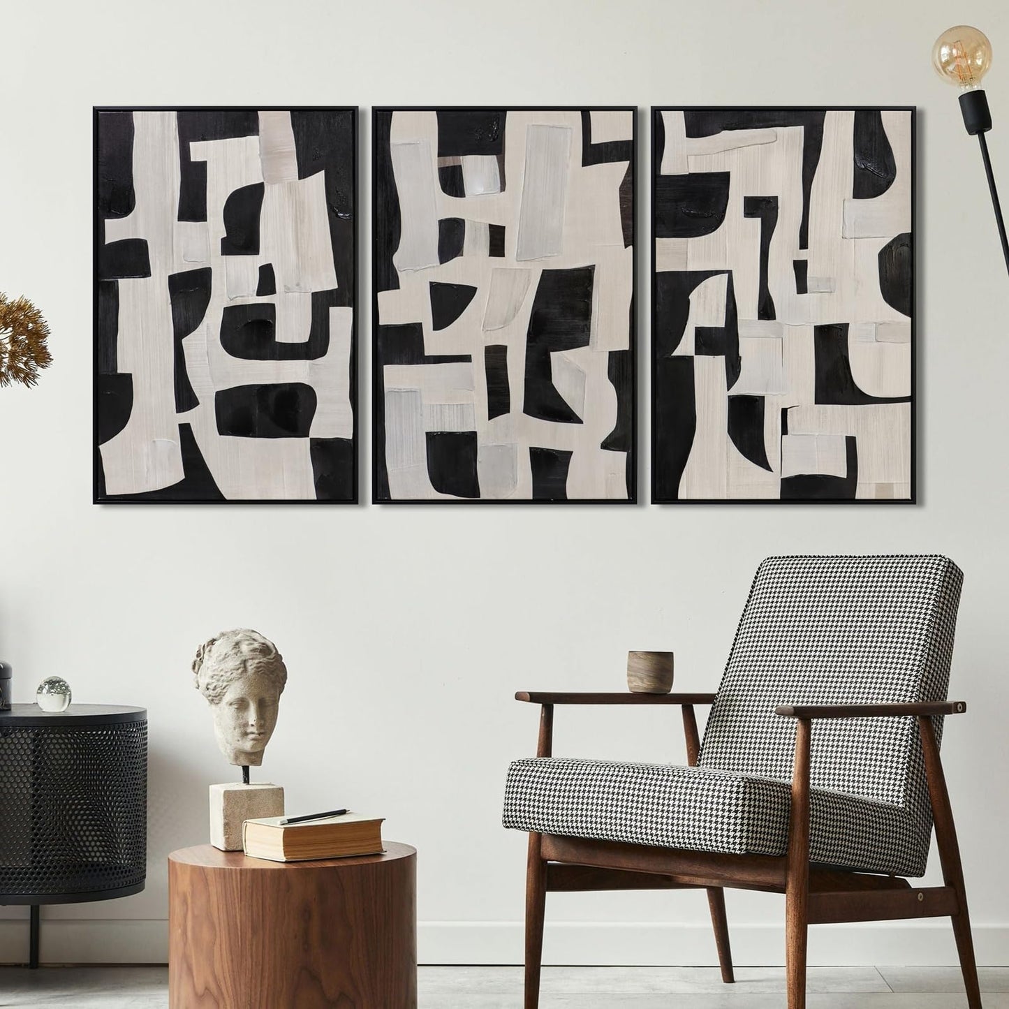 Boho Textured 3D Wall Art 3PC 24x36in