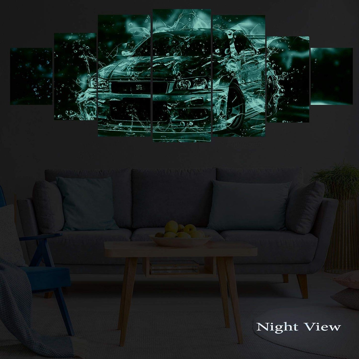 Blue Mountain Lake Wall Art – 7 Panels