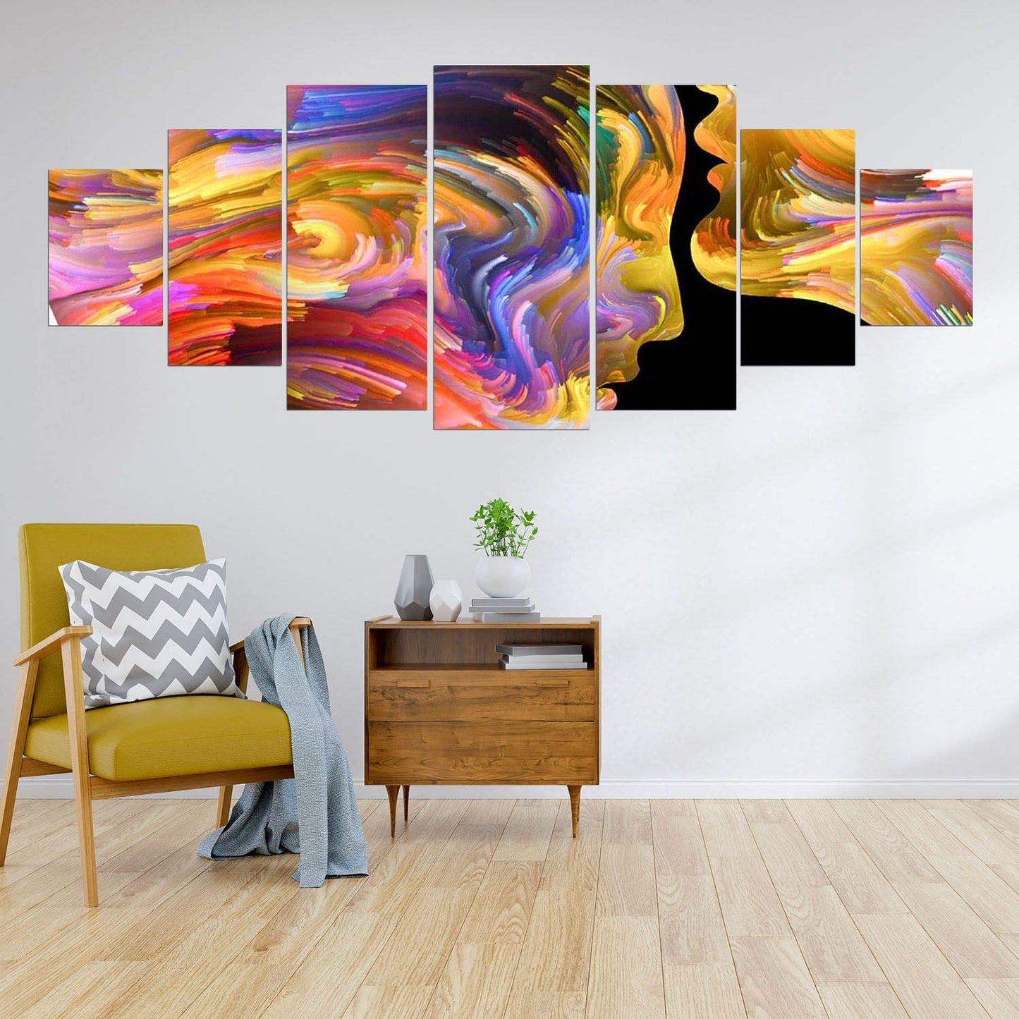 Blue Mountain Lake Wall Art – 7 Panels