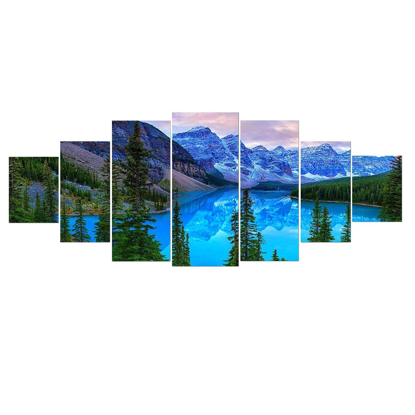 Blue Mountain Lake Wall Art – 7 Panels