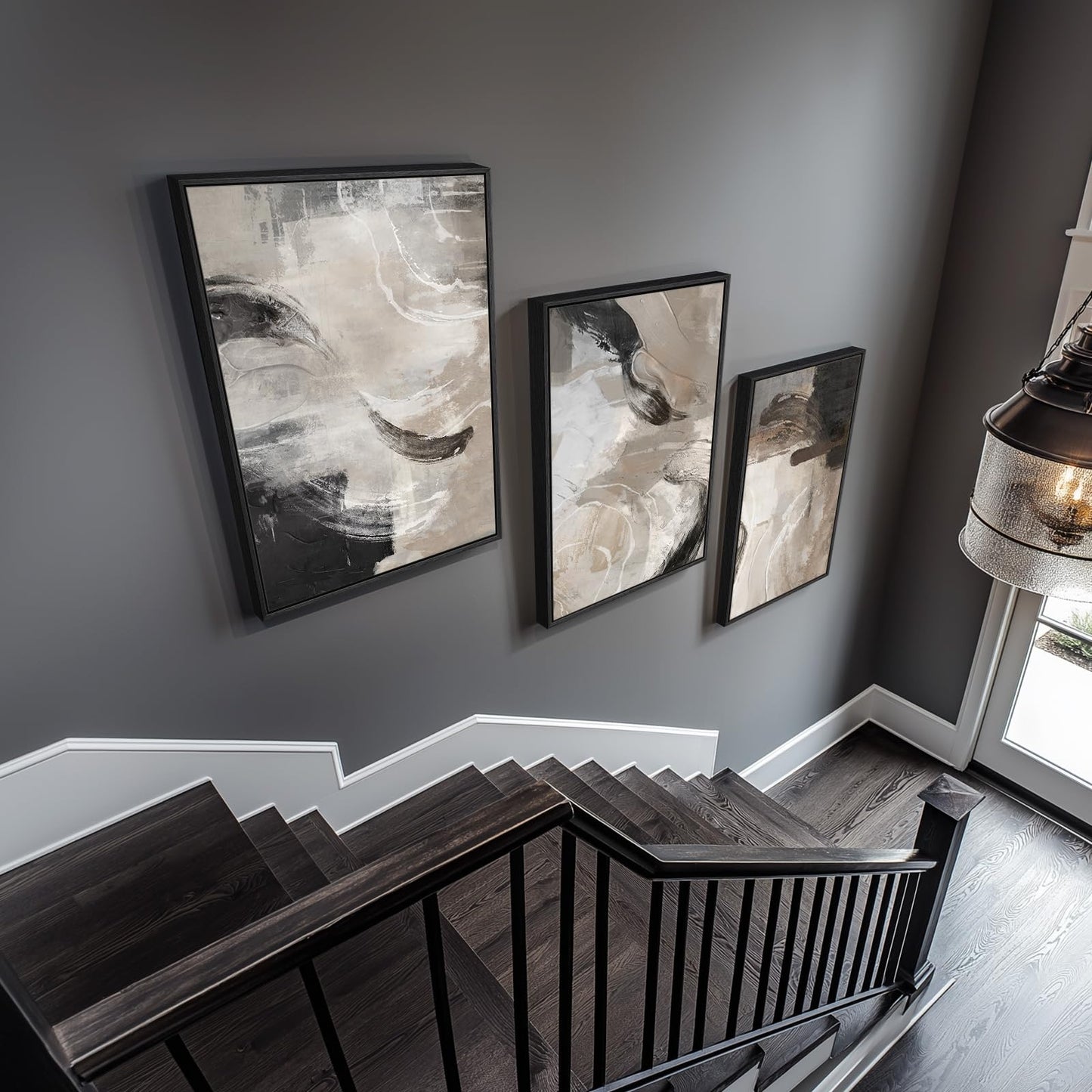Neutral Abstract Wall Art 3PC 24x36in