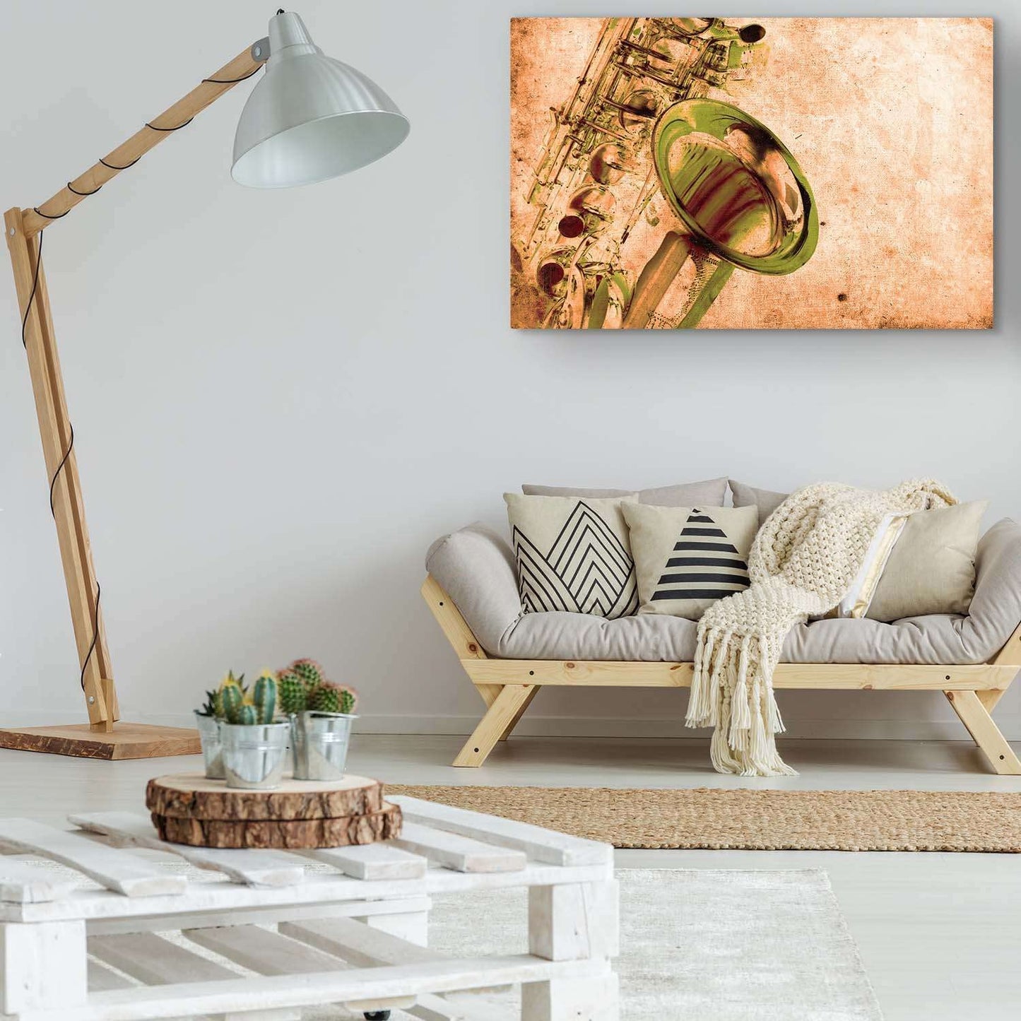 Orange Jazz Canvas Wall Art – 32x48in