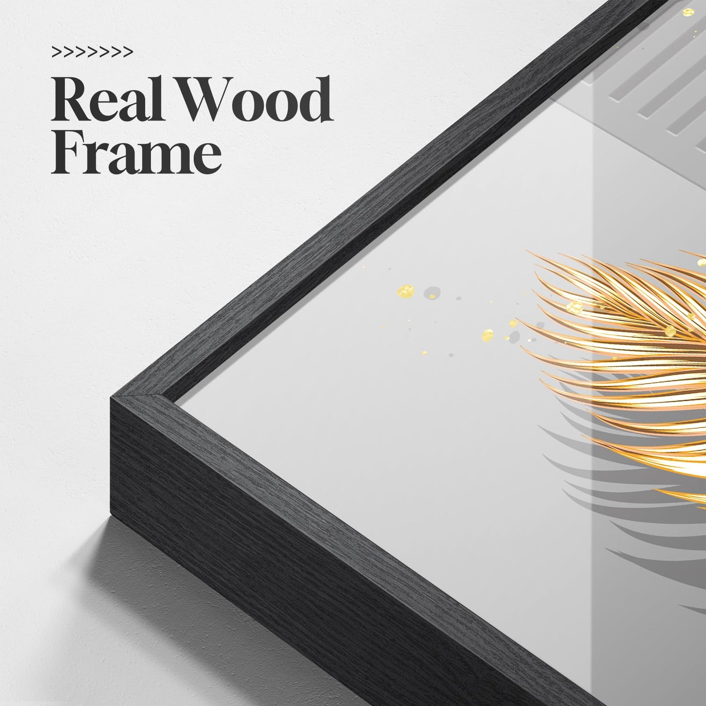 Black & Gold Abstract Art 3PC