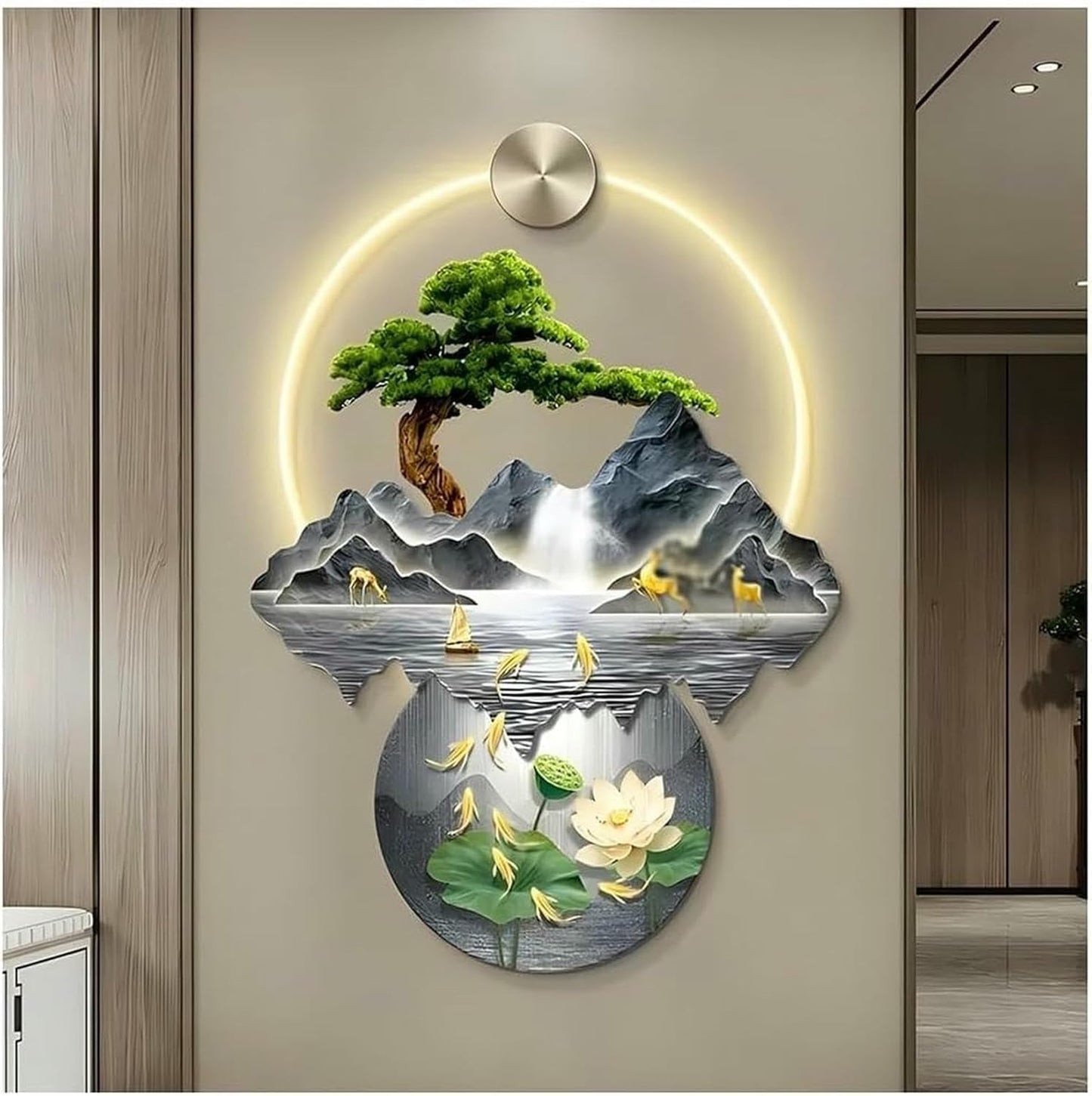 LED Chinese Wall Sculpture Art