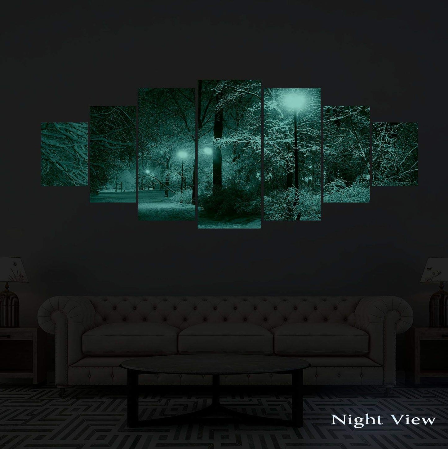 Blue Mountain Lake Wall Art – 7 Panels