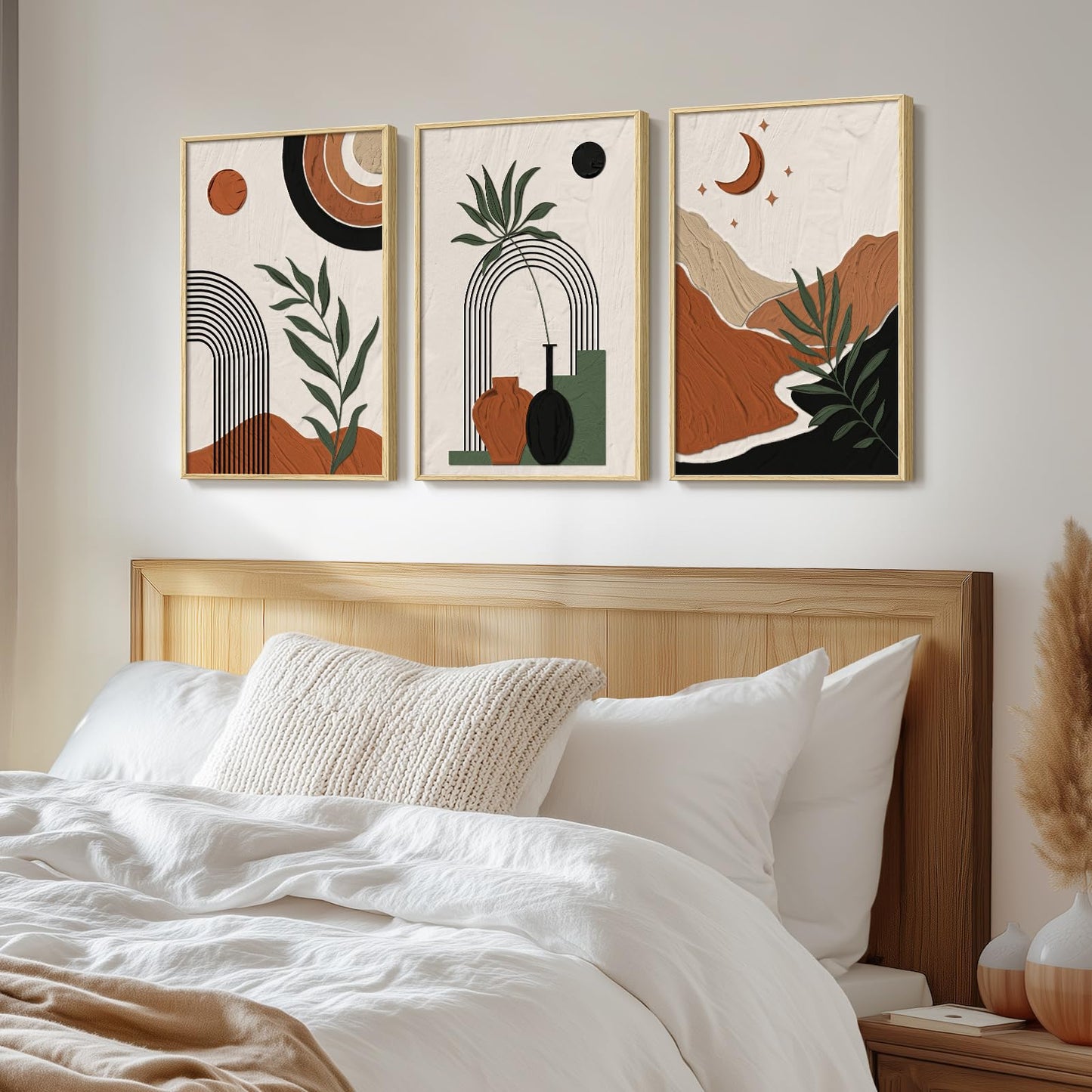 Neutral Abstract Wall Art 2PC