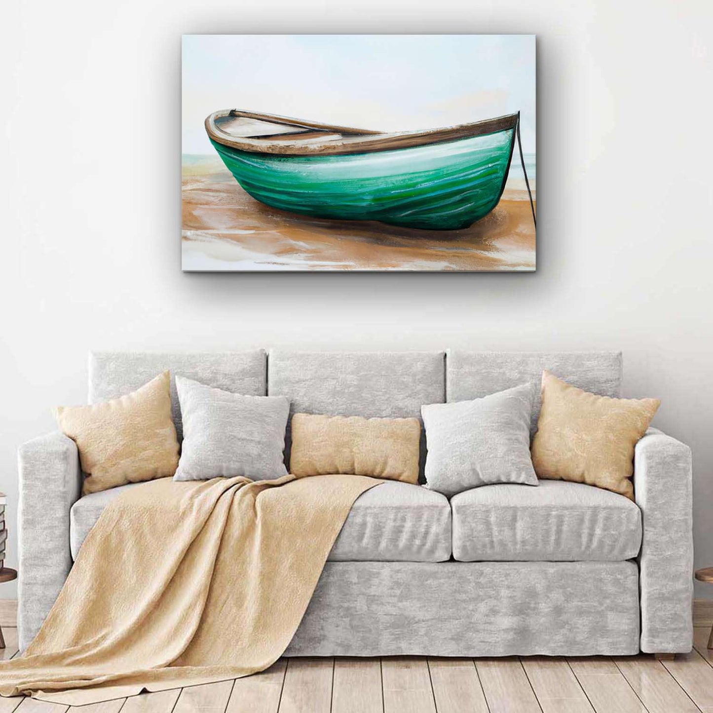Ship & Moon Canvas Wall Art – 32x48in