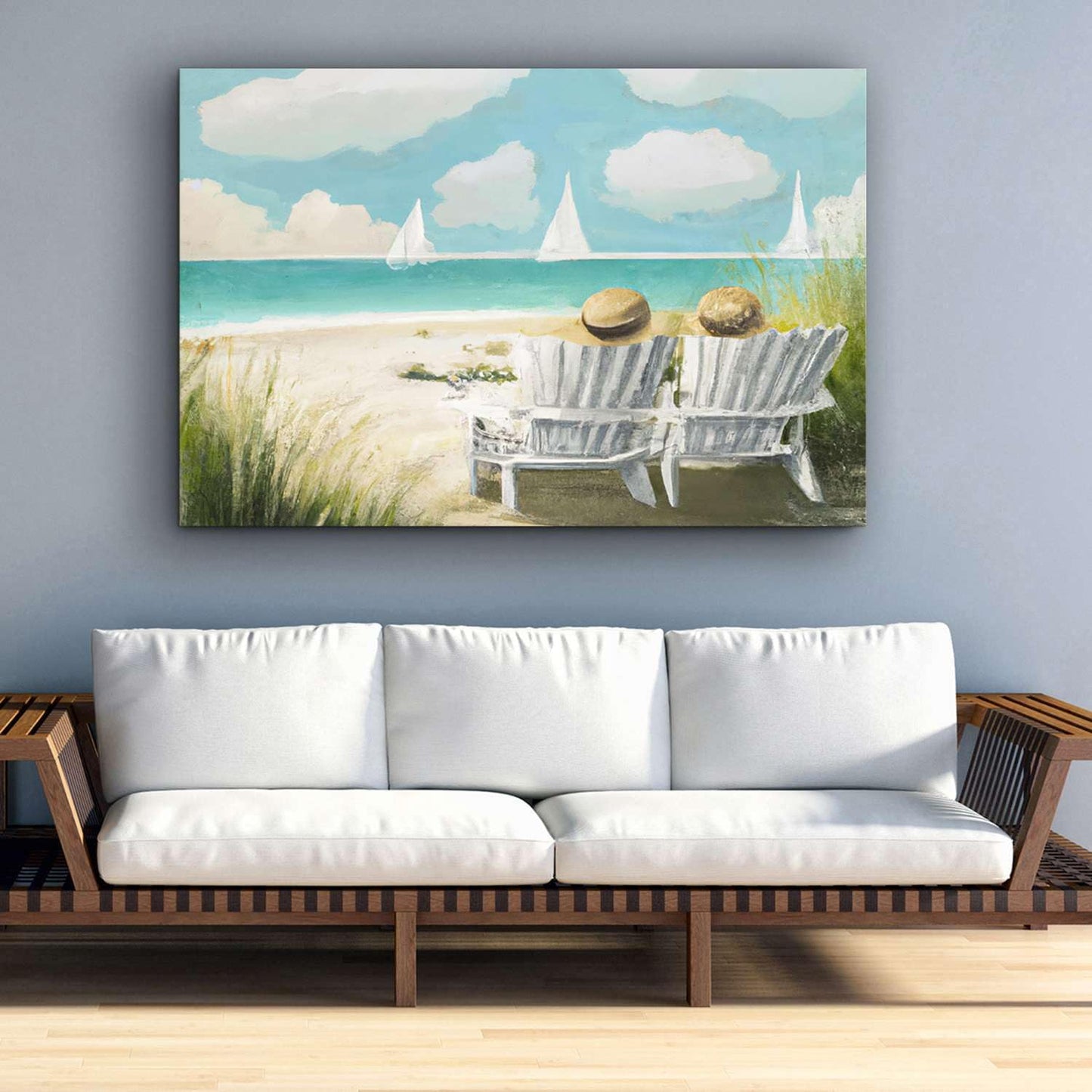 Ship & Moon Canvas Wall Art – 32x48in
