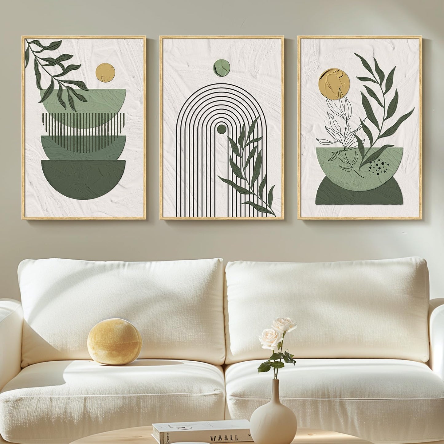 Neutral Abstract Wall Art 2PC