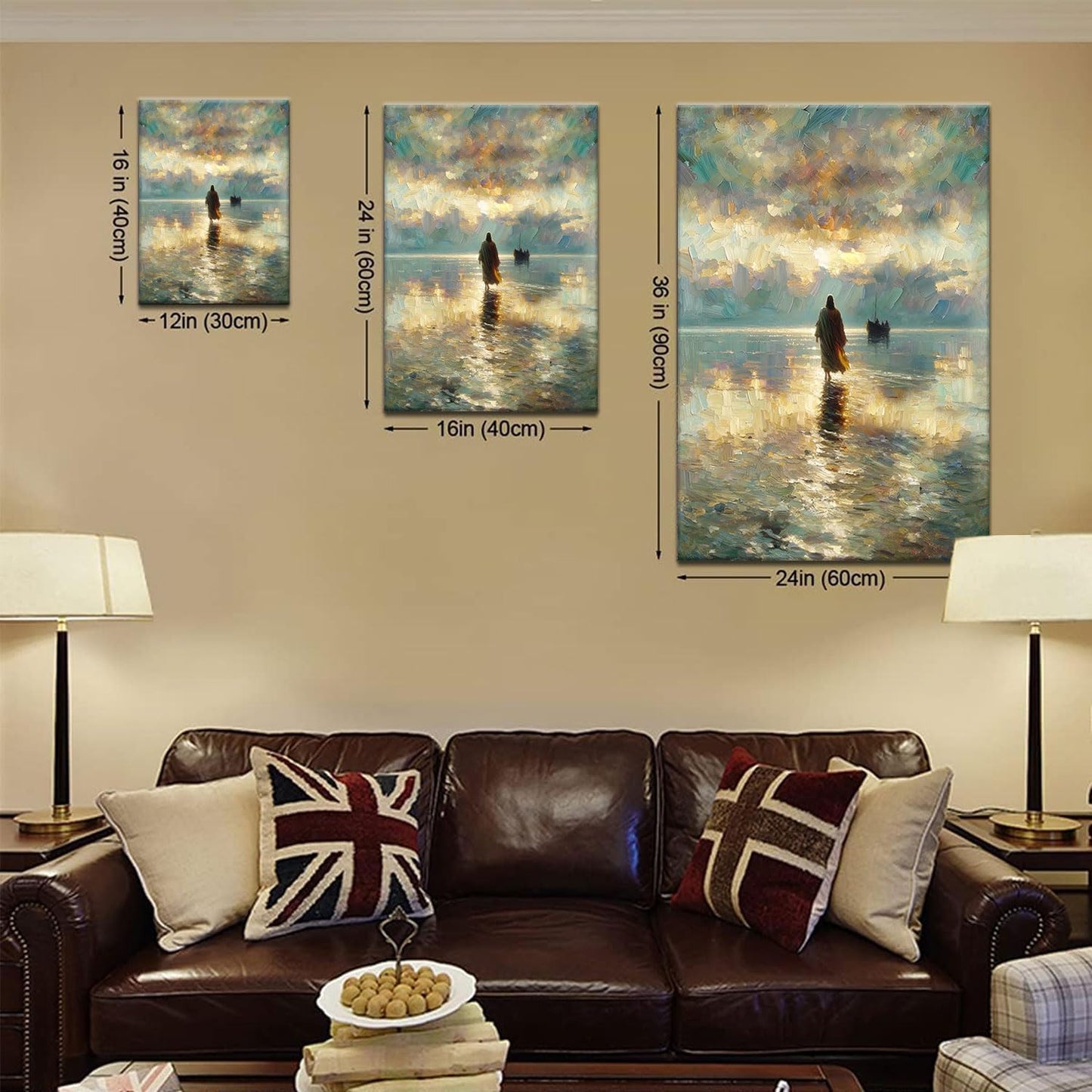 Jesus Walking on Water Wall Art 12x16in