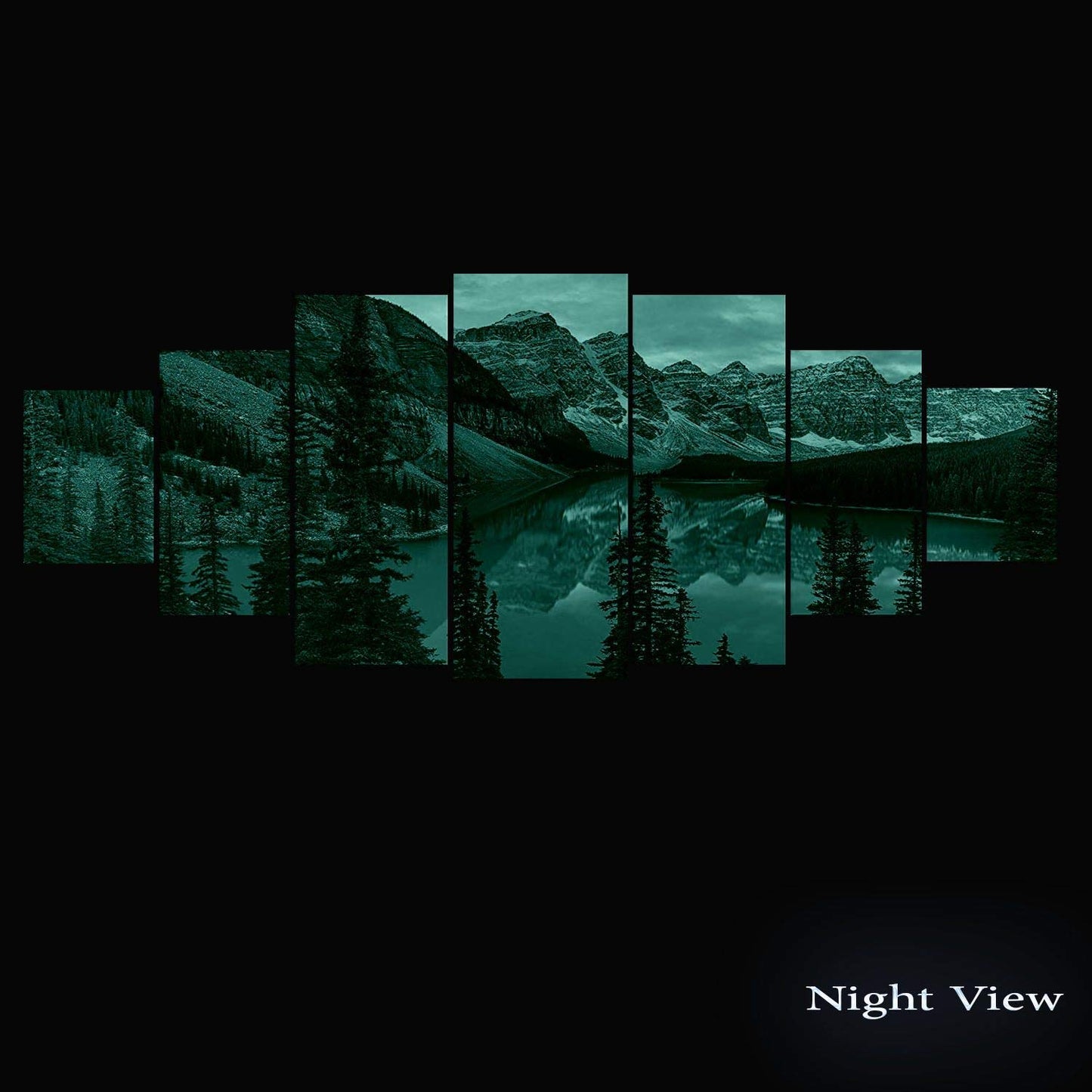 Blue Mountain Lake Wall Art – 7 Panels